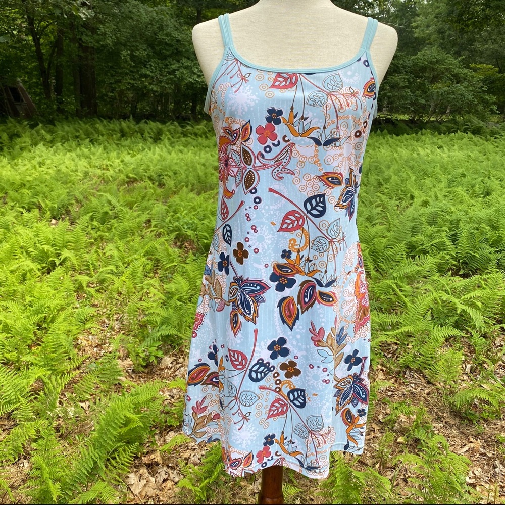 AVENTURA DRESS SLEEVELESS BLUE FLORAL ACTIVE Size M